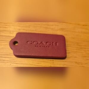 Coach Dark Red Leather Key Holder